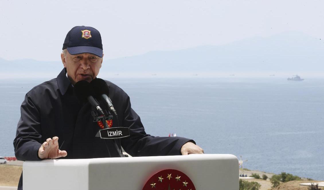 Erdogans presidentkansli upprepar tidigare krav på Sverige. Arkivbild. Foto: AP/TT