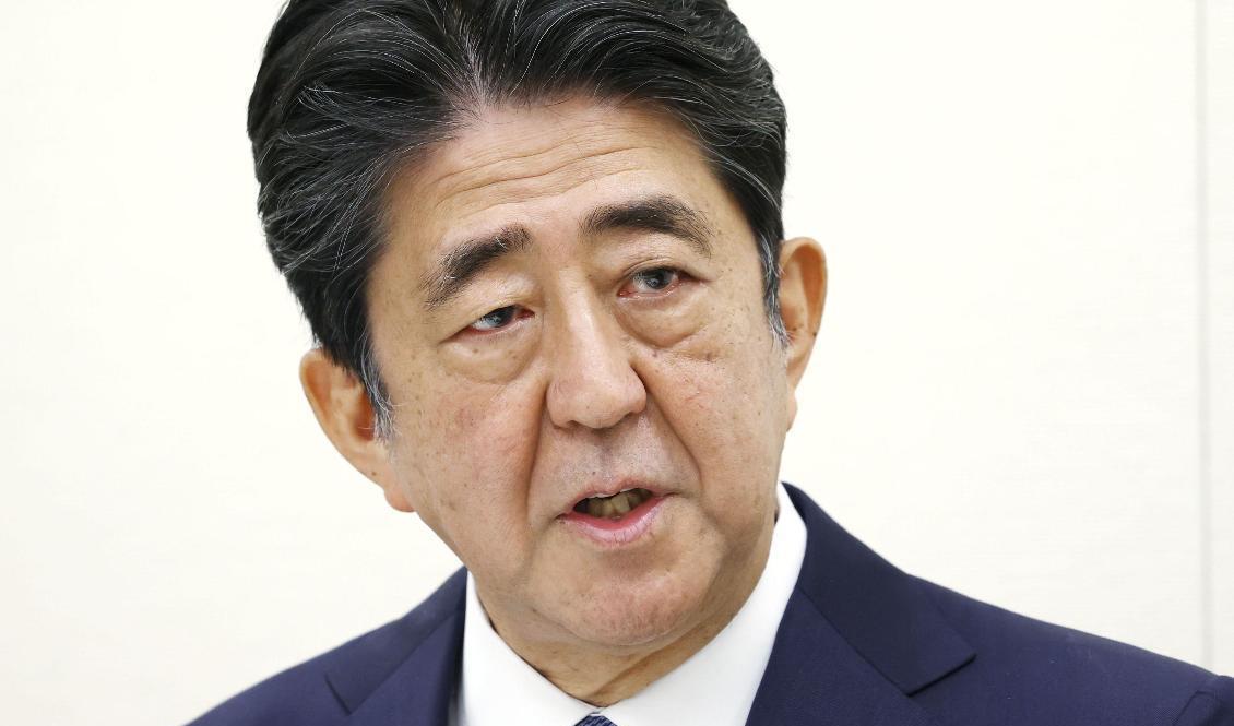 Shinzo Abe lämnade posten som premiärminister 2020. Arkivbild. Foto: Kyodo News/AP/TT