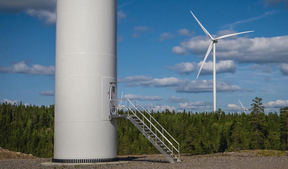 Vindkraftverk, en illustration. Foto: Bilbo Lantto