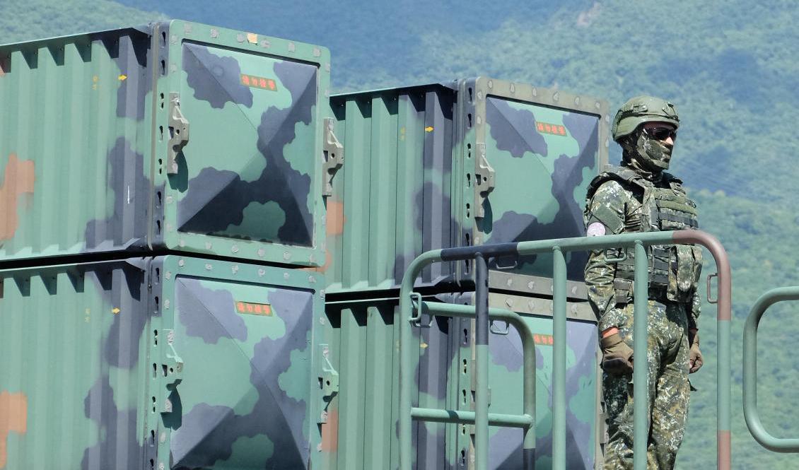 En taiwanesisk soldat. Arkivbild. Foto: Johnson Lai/AP/TT
