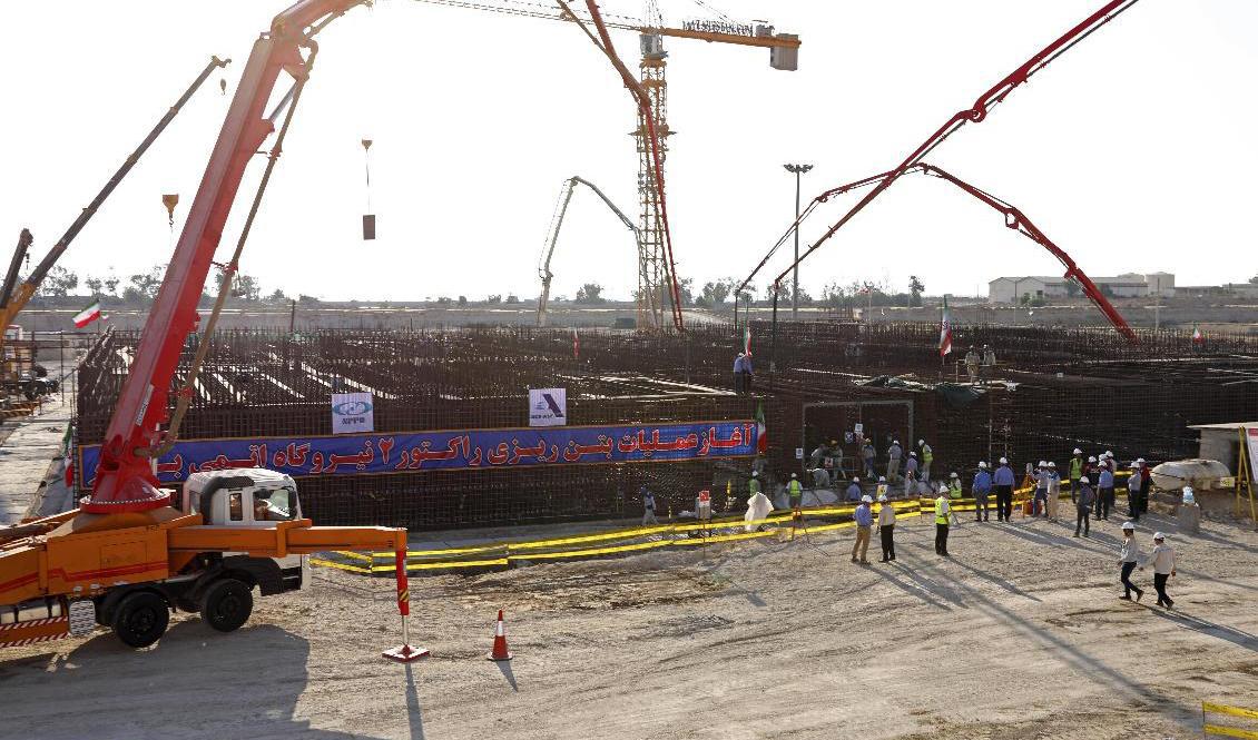 Reaktorbygge i Bushehr i Iran 2019. Arkivbild Foto: Irans energimyndighet via AP/TT