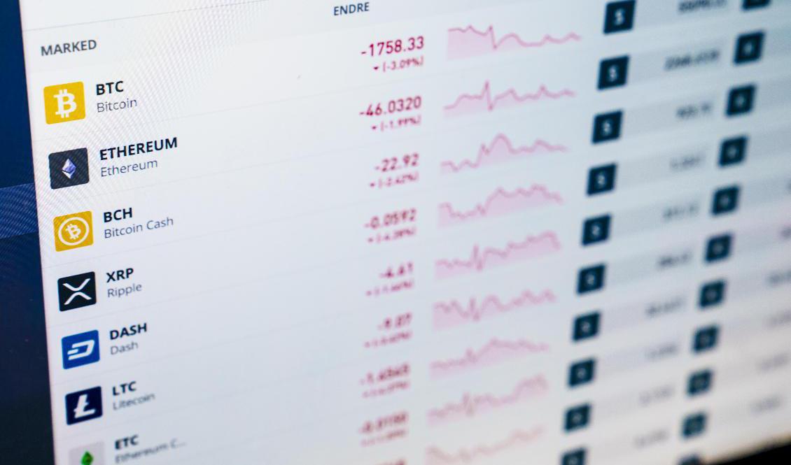 Ethereum har gått ned 45 procent i år. Arkivbild. Foto: Stian Lysberg Solum/NTB/TT