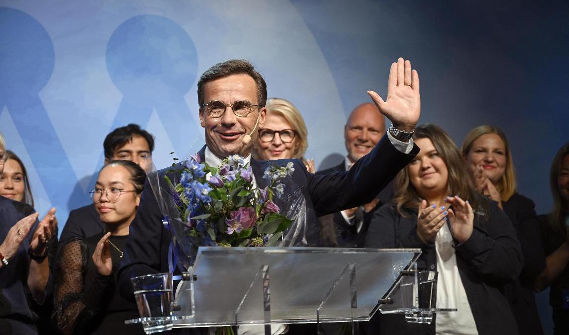 Riktigt än kan Moderaternas partiledare Ulf Kristersson inte räkna med att bli statsminister – alla röster ska räknas först. Foto: Fredrik Sandberg/TT