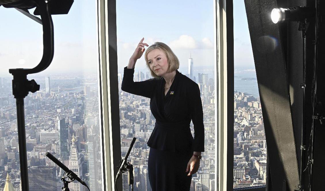 Brittiska premiärministern Liz Truss är för närvarande på plats i New York för den årliga årliga debatten i FN:s generalförsamling. Foto: Toby Melville/AP/TT