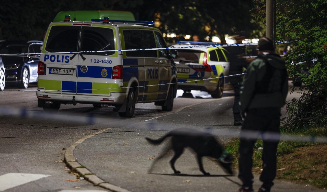 En man har skottskadats i Hagsätra i södra Stockholm. Arkivbild. Foto: Fredrik Persson/TT
