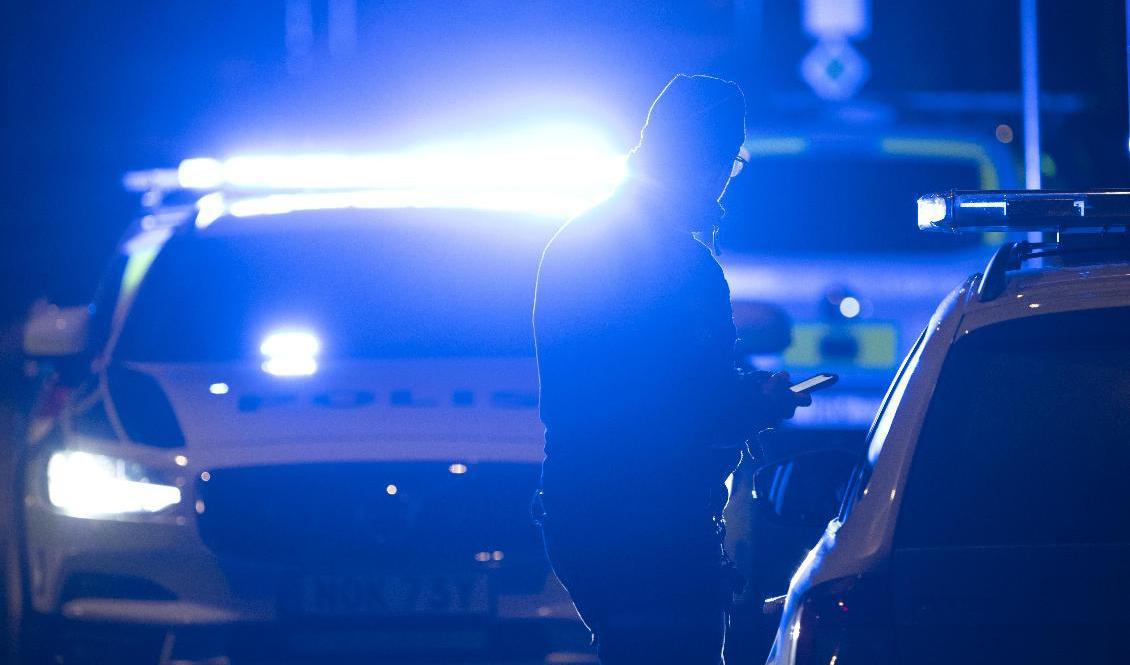 Polisen är lindrigt skadad. Arkivbild. Foto: Johan Nilsson/TT