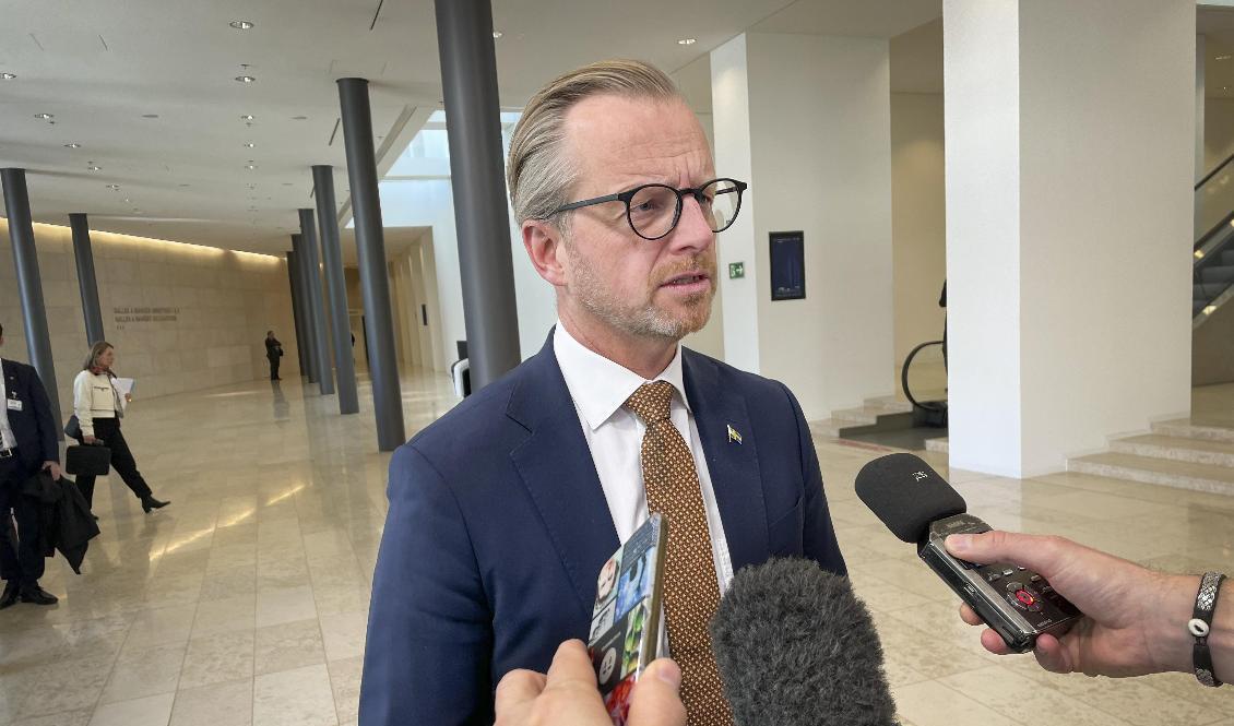 Finansminister Mikael Damberg efter tisdagens EU-möte i Luxemburg. Foto: Wiktor Nummelin