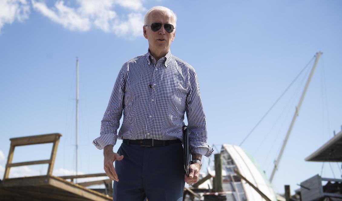 USA:s president Joe Biden i Florida i onsdags. Foto: Saul Young/AP/TT