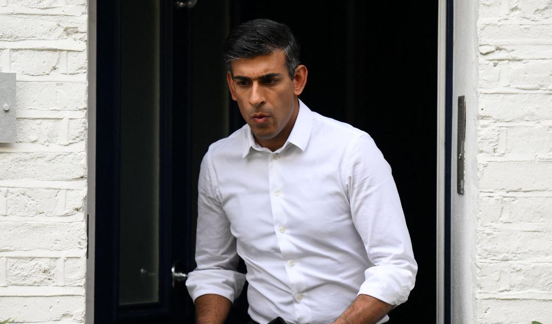 Storbritanniens tidigare finansminister Rishi Sunak kandiderar som partiledare för det konservativa partiet. Foto: Daniel Leal/AFP via Getty Images