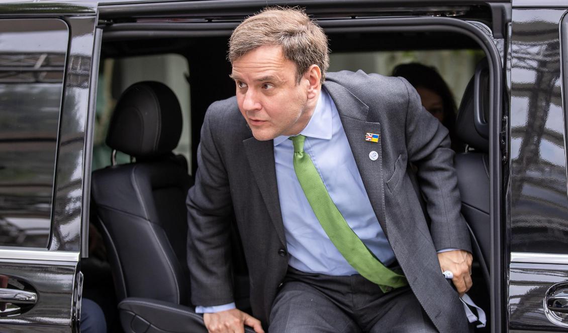 Storbritanniens handelsminister Greg Hands. Foto: Andreas Gora – POOL/Getty Images