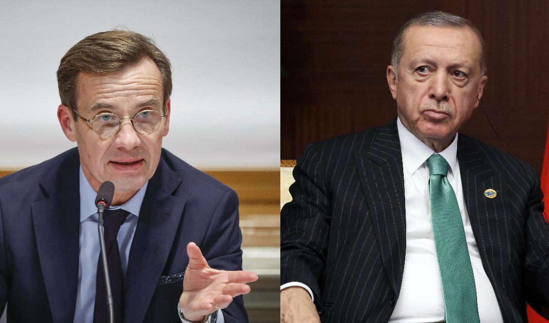Under tisdagen möts statsminister Ulf Kristersson och Turkiets president Recep Tayyip Erdogan. Arkivbild. Foto: Bildmontage/TT/AP