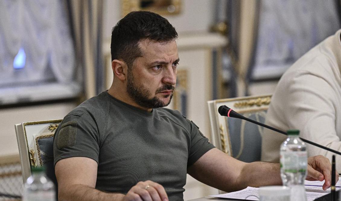 Ukrainas president Volodomyr Zelenskyj vill inte ha en kort vapenvila med Ryssland. Arkivbild. Foto: Genya Savilov/AP/TT