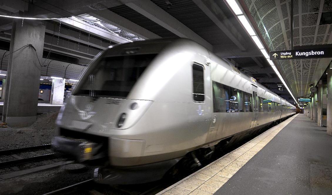 Tåg från SJ på Centralstationen i Stockholm. Arkivbild. Foto: Janerik Henriksson/TT
