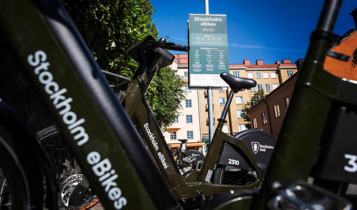 Stockholms stads eldrivna hyrcyklar stoppas. Arkivbild. Foto: Stina Stjernkvist/SvD/TT