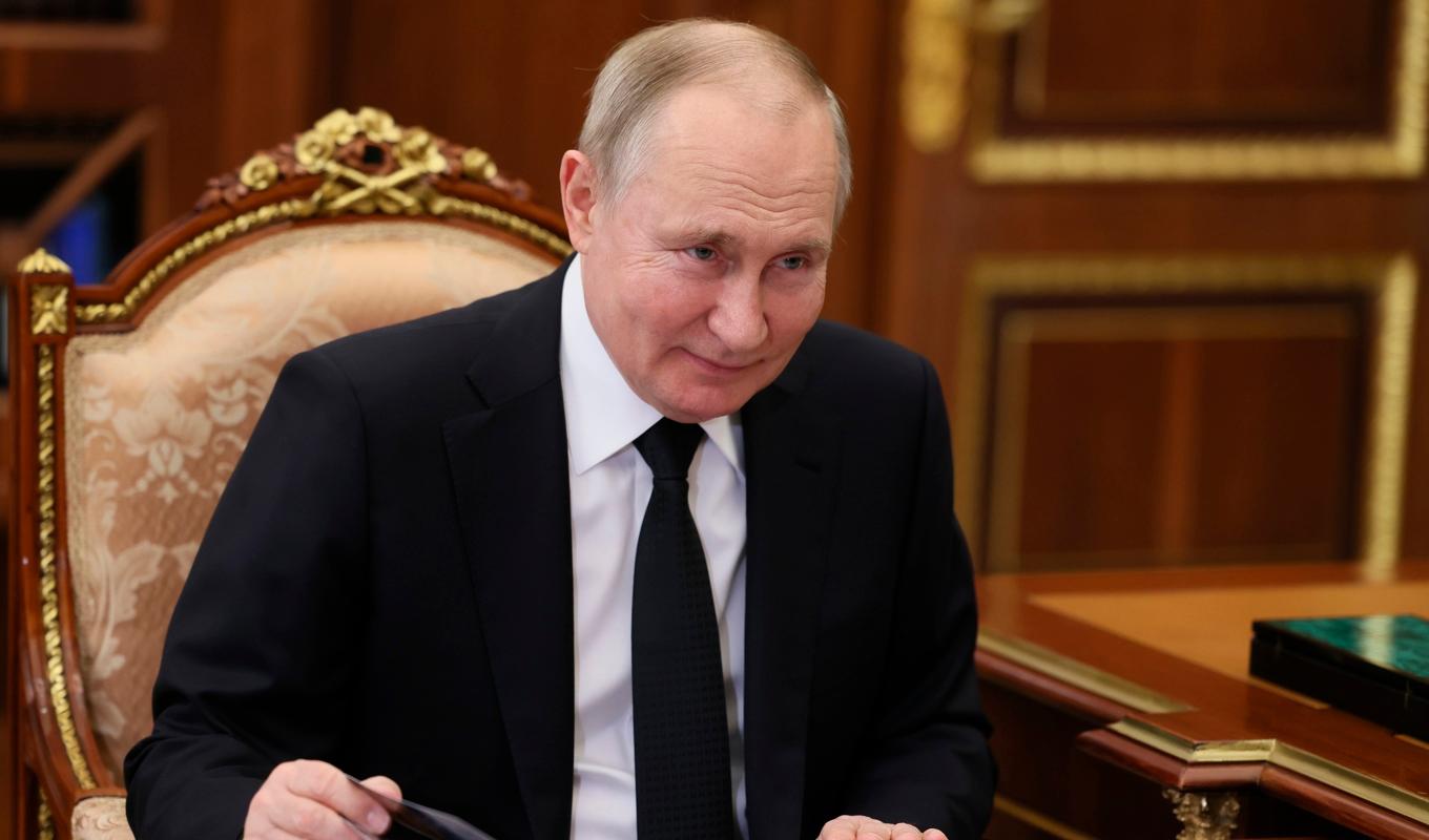 Rysslands president Vladimir Putin. Bilden togs under ett möte i tisdags. Foto: Mikhail Metzel/AP/TT