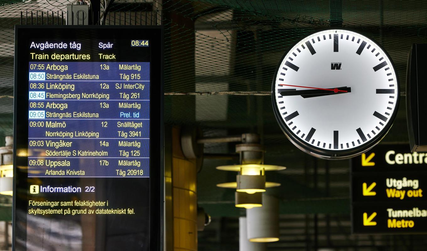 Statens system med avgifter för att minska tågförseningar har inte varit effektivt. Arkivbild. Foto: Fredrik Persson/TT