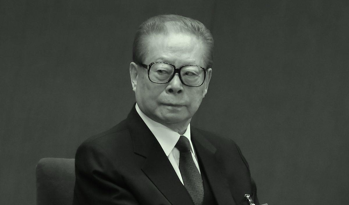 Den tidigare kinesiske diktatorn Jiang Zemin i Folkets stora sal i Peking den 8 november 2012. Feng Li/Getty Images