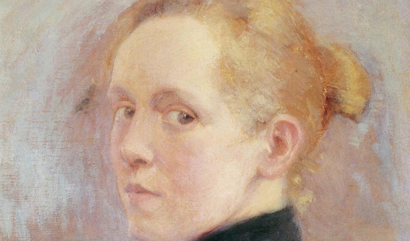 Självporträtt (1895) av Helene Schjerfbeck. Skiljelinjen mellan det storslagna upphöjda och fula poänglösa går mellan en Schjerfbeck och en rostig plåtkossa på trottoaren i Malmö, menar krönikören. Foto: Public domain
