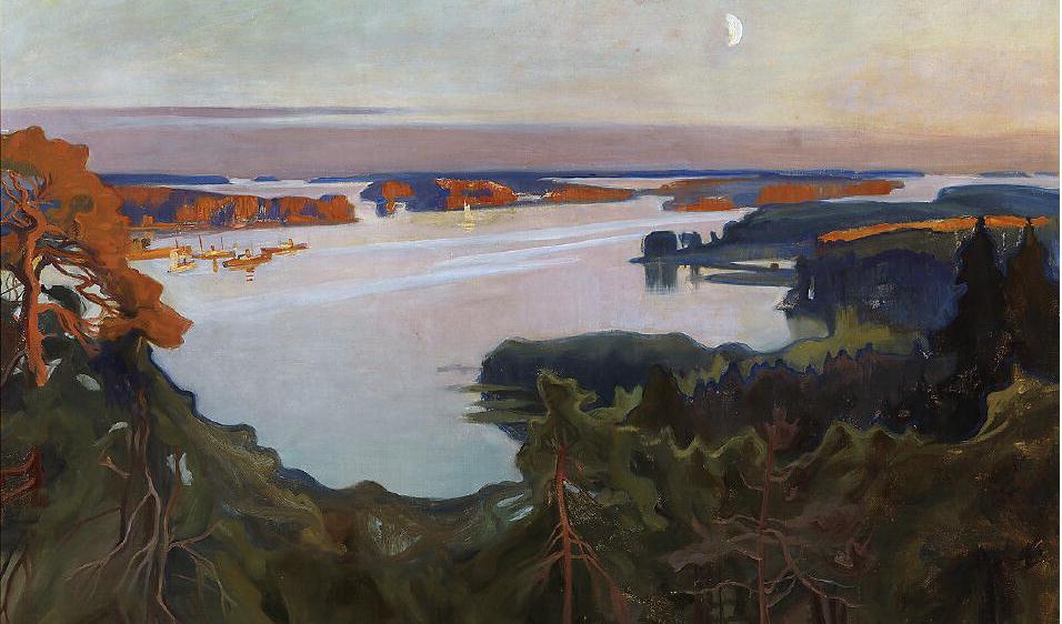 Målningen Vy över haiko målad 1899, ett mästarprov på Edelfelts friluftsmåleri. Foto: Pressbild: Göteborgs Konstmuseum