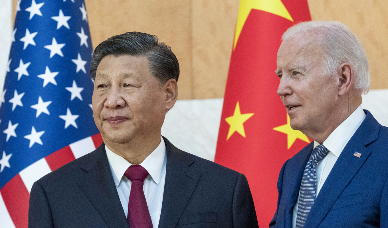 Presidenterna Xi Jinping och Joe Biden möttes i Indonesien i november. Arkivbild. Foto: Alex Brandon/AP/TT