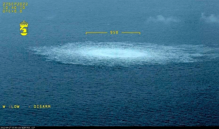 Forskare vid Göteborgs universitet ska göra undersökningar vid Nord Stream-läckorna öster om Bornholm. Arkivbild. Foto: Kustbevakningen/TT