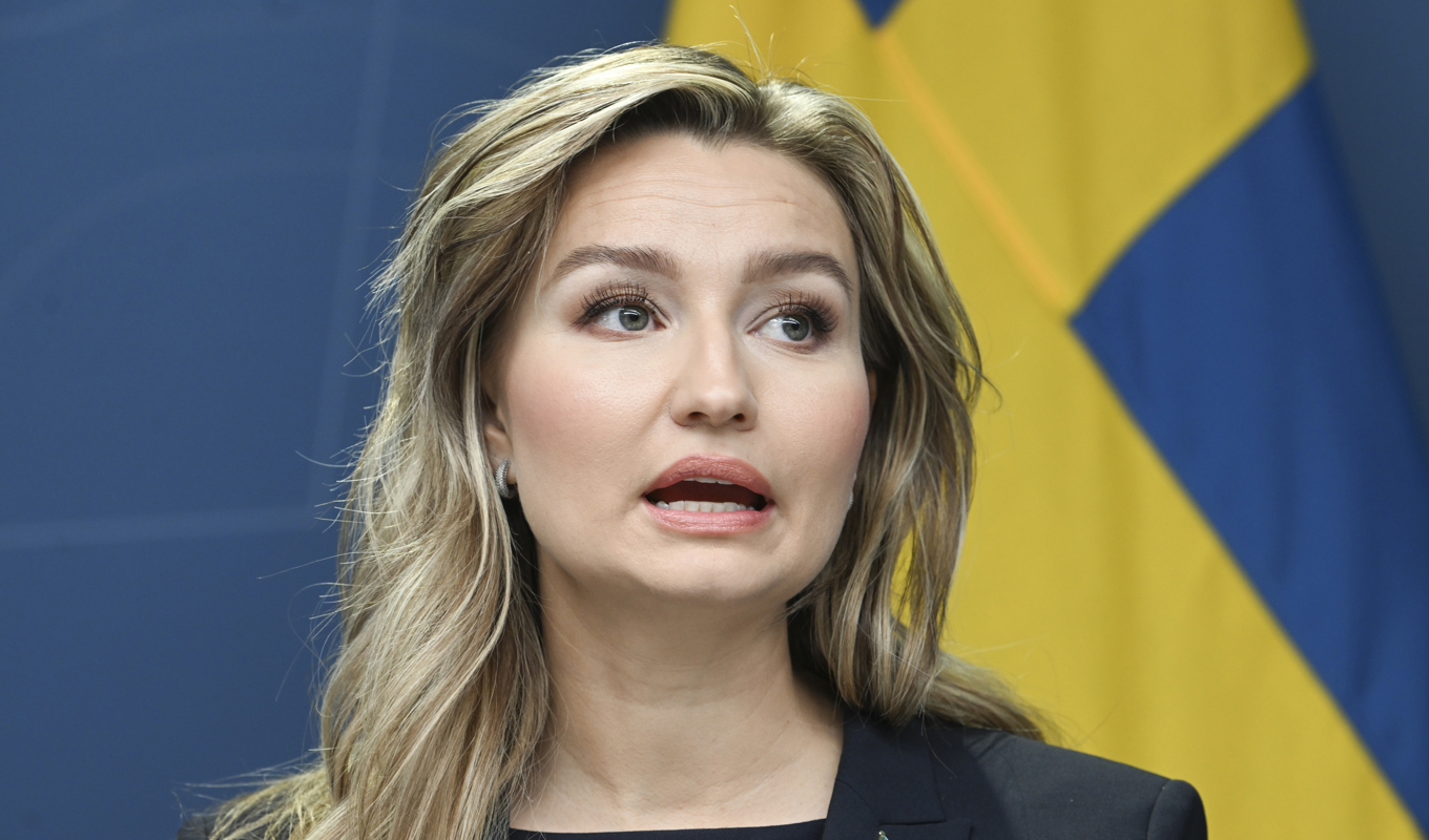 Energi- och näringsminister Ebba Busch (KD) håller pressträff. Arkivbild. Foto: Fredrik Sandberg/TT