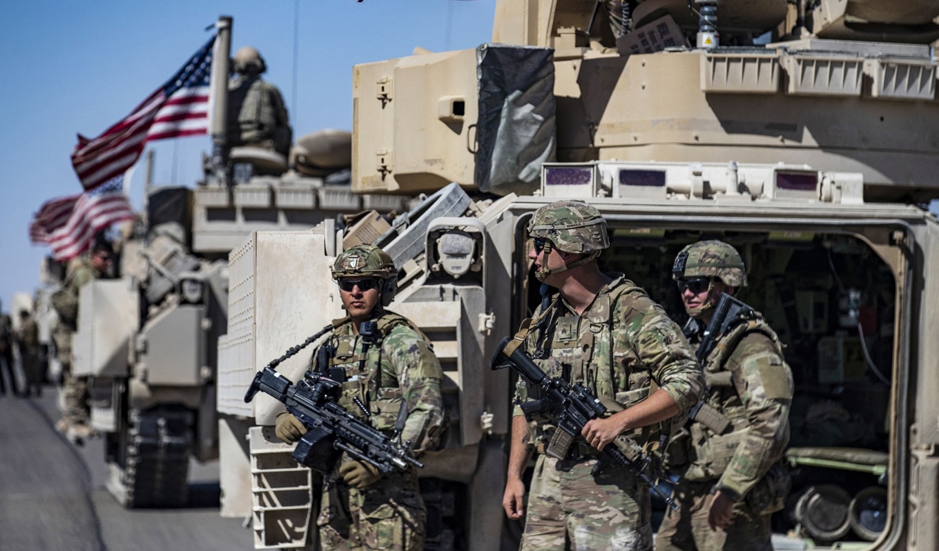 Amerikanska styrkor i Syrien nära den turkiska gränsen den 26 maj 2022. Foto: Delil Souleiman/AFP via Getty Images