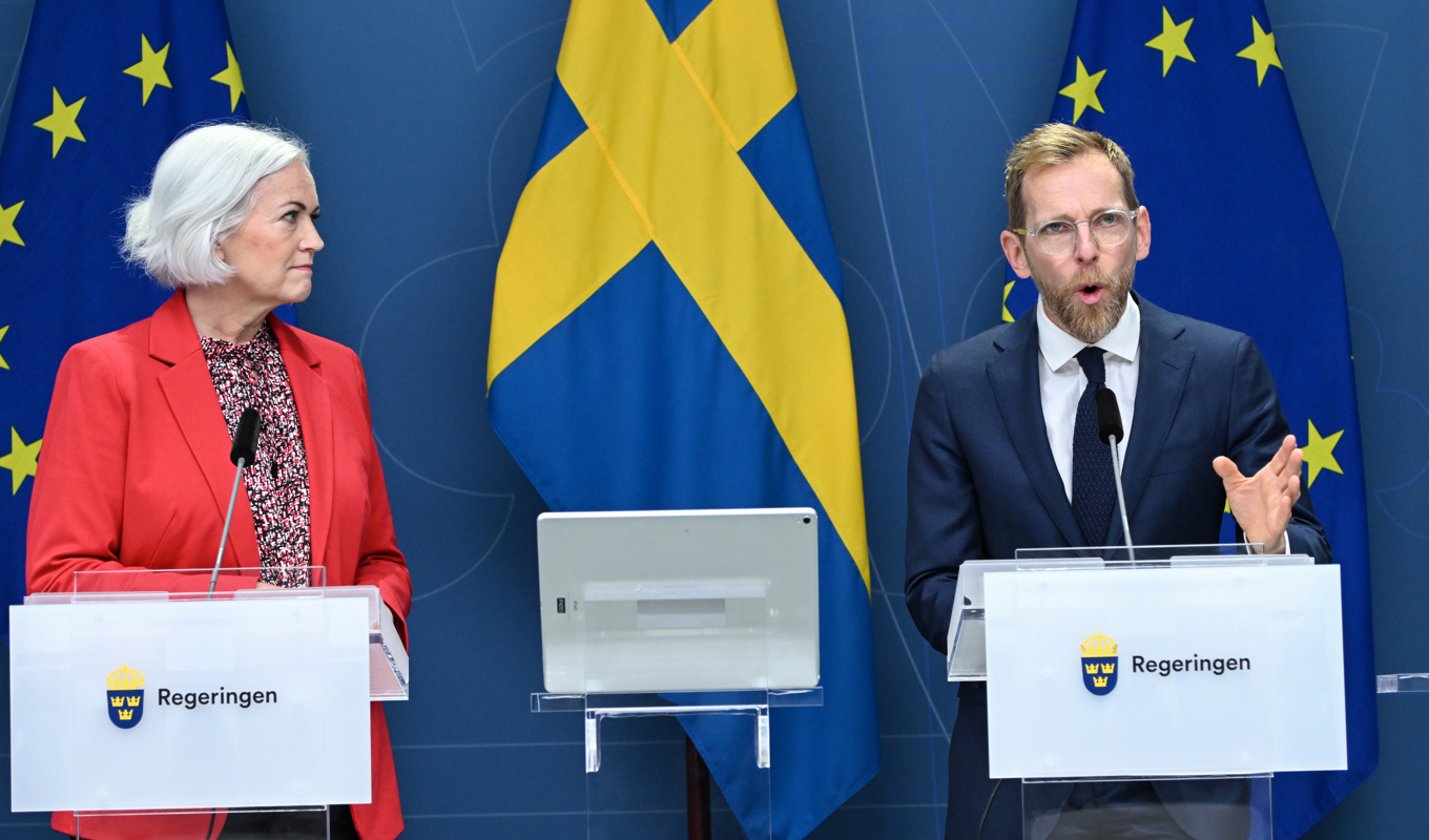 Sjukvårdsminister Acko Ankarberg Johansson (KD) och socialminister Jacob Forssmed (KD). Arkivbild. Foto: Anders Wiklund/TT