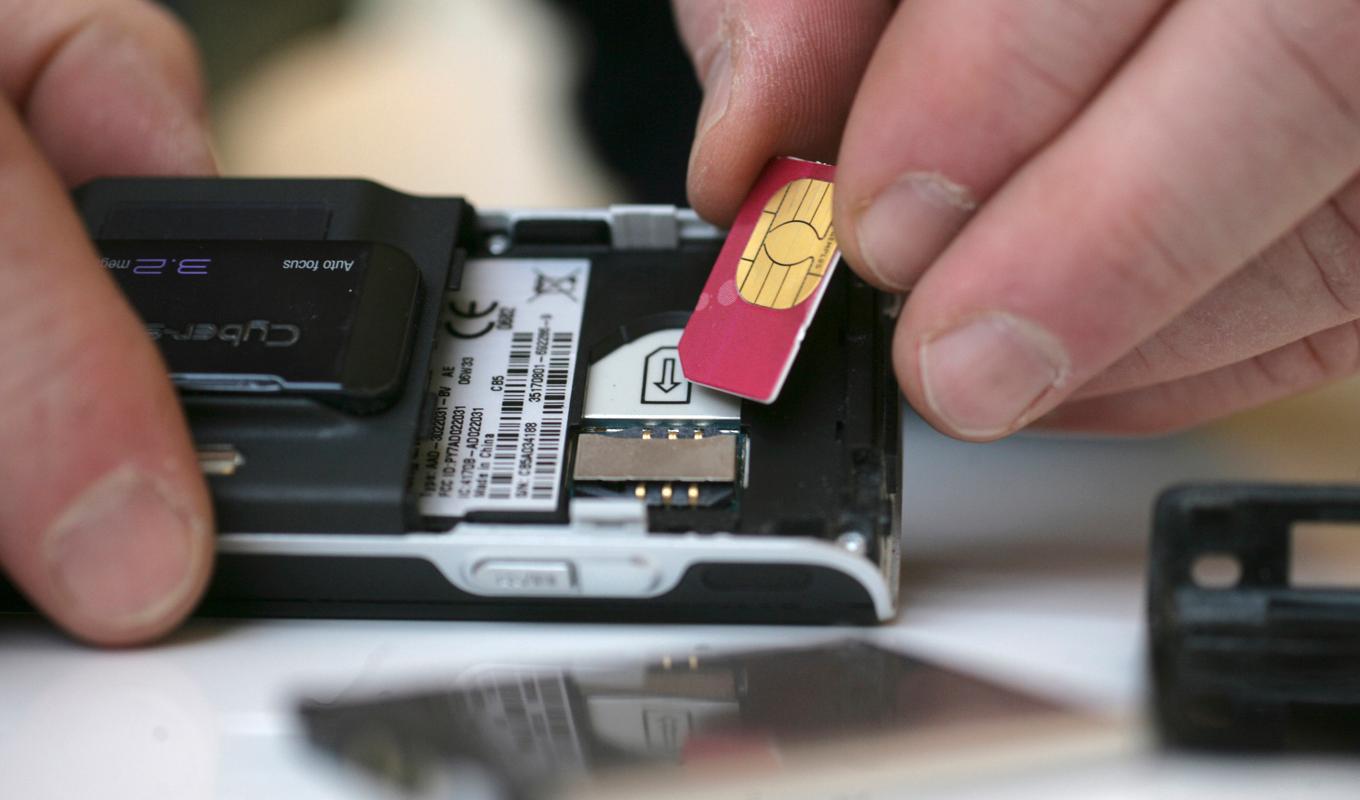 Sedan augusti är det förbjudet att sälja anonyma kontantkort. Arkivbild. Foto: Fredrik Sandberg / TT