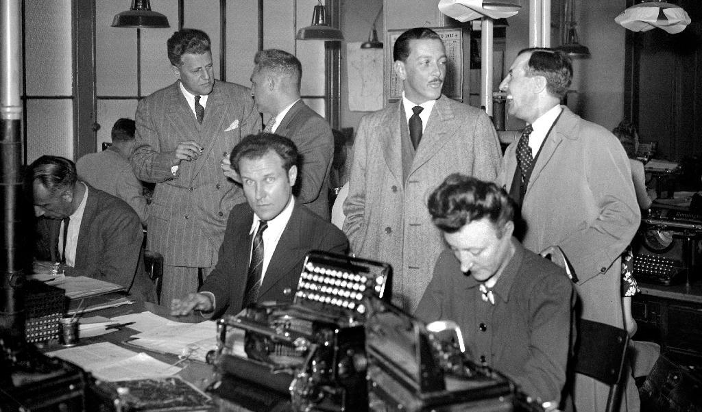 En svunnen tid som bleknar än mer på grund av ChatGPT? På bilden ses nyhetsbyrån AFP:s huvudkontor i Paris 1947. Foto: STR/AFP via Getty Images