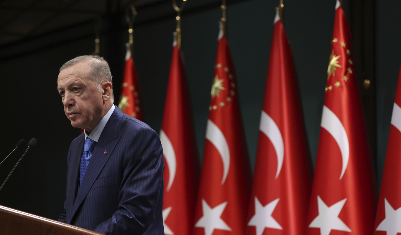 Turkiets president Recep Tayyip Erdogan. Arkivbild. Foto: Turkieks presidentkansliet/AP/TT