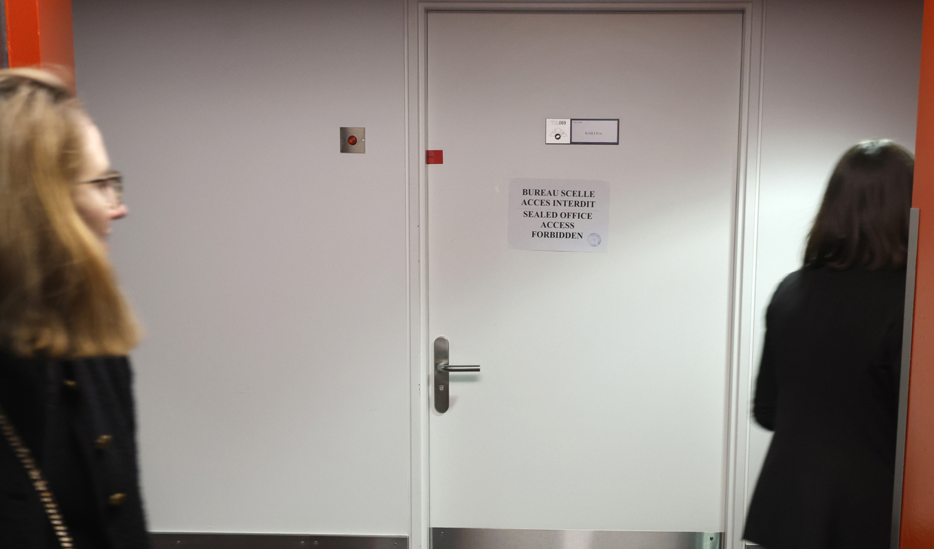 Korruptionsanklagade EU-parlamentsledamoten Eva Kailis kontor i parlamentets byggnader i Strasbourg. Härvan kring Kaili och hennes sambo fortsätter att svälla. Arkivfoto. Foto: Jean-Francois Badias/AP/TT