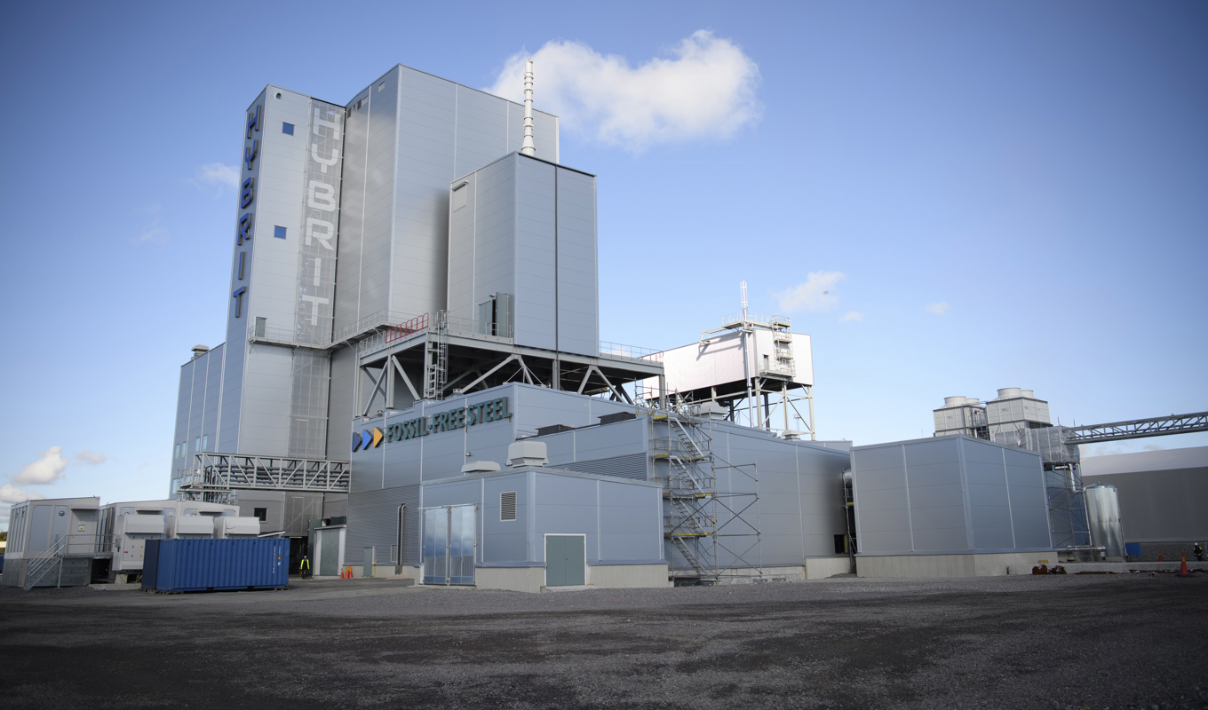 Hybrits pilotanläggning för framställning av fossilfri järnsvamp i Luleå. Arkivbild. Foto: Henrik Montgomery/TT