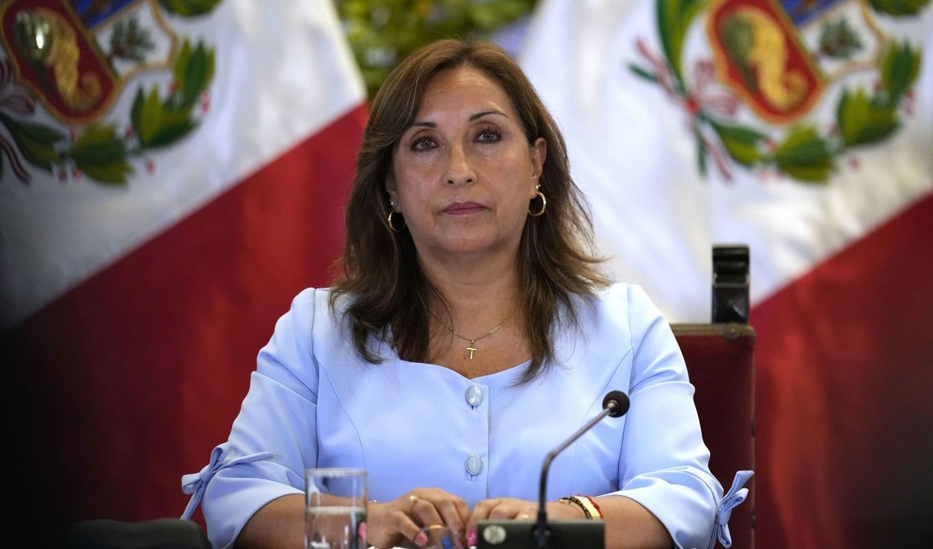 Perus president Dina Boluarte. Arkivbild. Foto: Martin Mejia/AP/TT