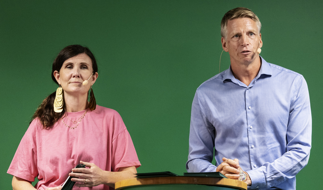 Miljöpartiets språkrör Märta Stenevi och Per Bolund. Arkivbild. Foto: Nils Petter Nilsson/TT