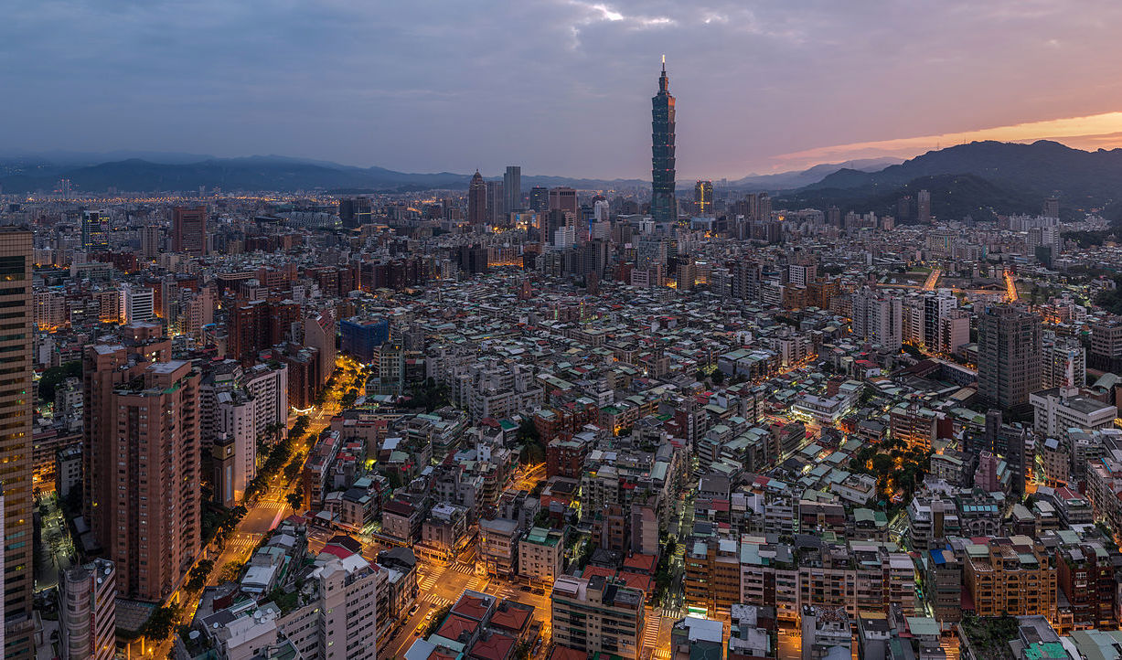 Republiken Kina (mer känd som Taiwan), och dess huvudstad, Taipei. Foto: Chensiyuan (CC BY-SA 4.0)
