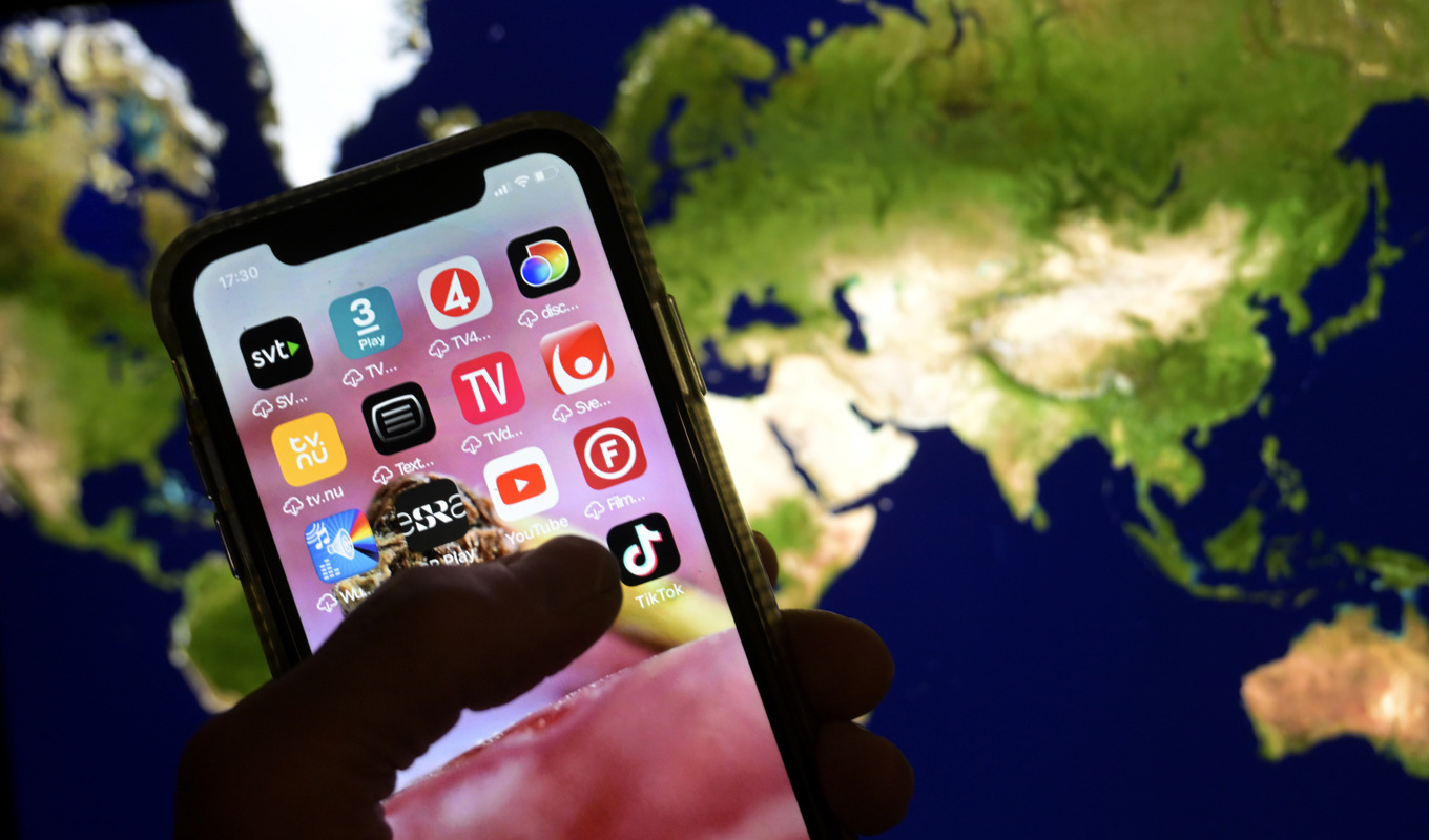 Flera länder har förbjudit Tiktok för statsanställda. Arkivbild. Foto: Janerik Henriksson/TT