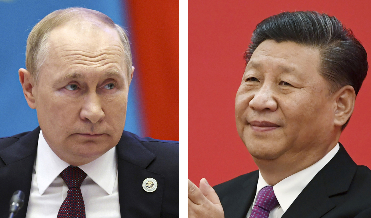 Rysslands president Vladimir Putin och hans kinesiske motsvarighet Xi Jinping möts i veckan i Moskva. Arkivbild. Foto: Sergei Bobylev; Noel Celis/AP/TT