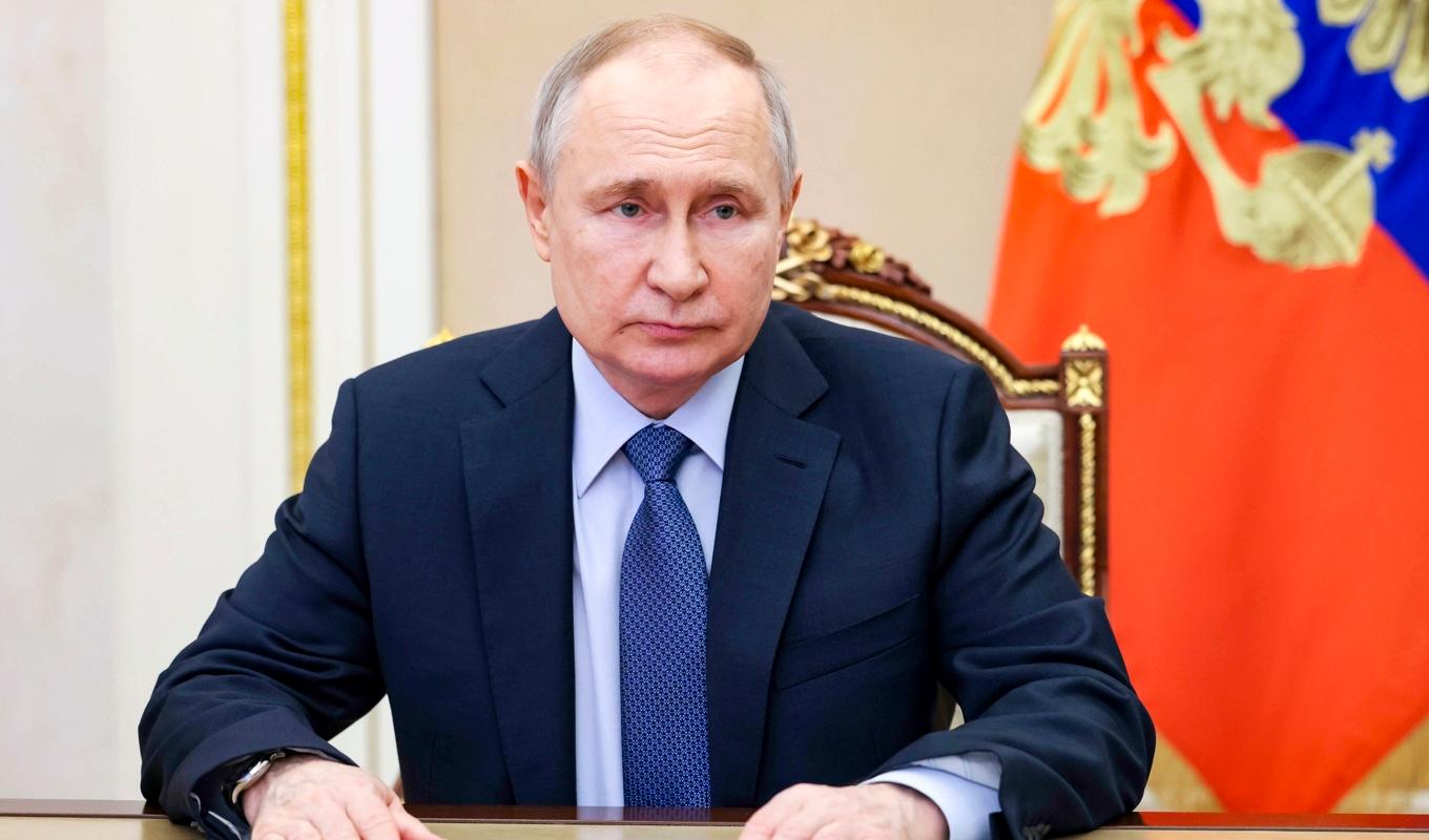 Rysslands president Vladimir Putin. Bild från i fredags. Foto: Mikhail Metzel/AP/TT