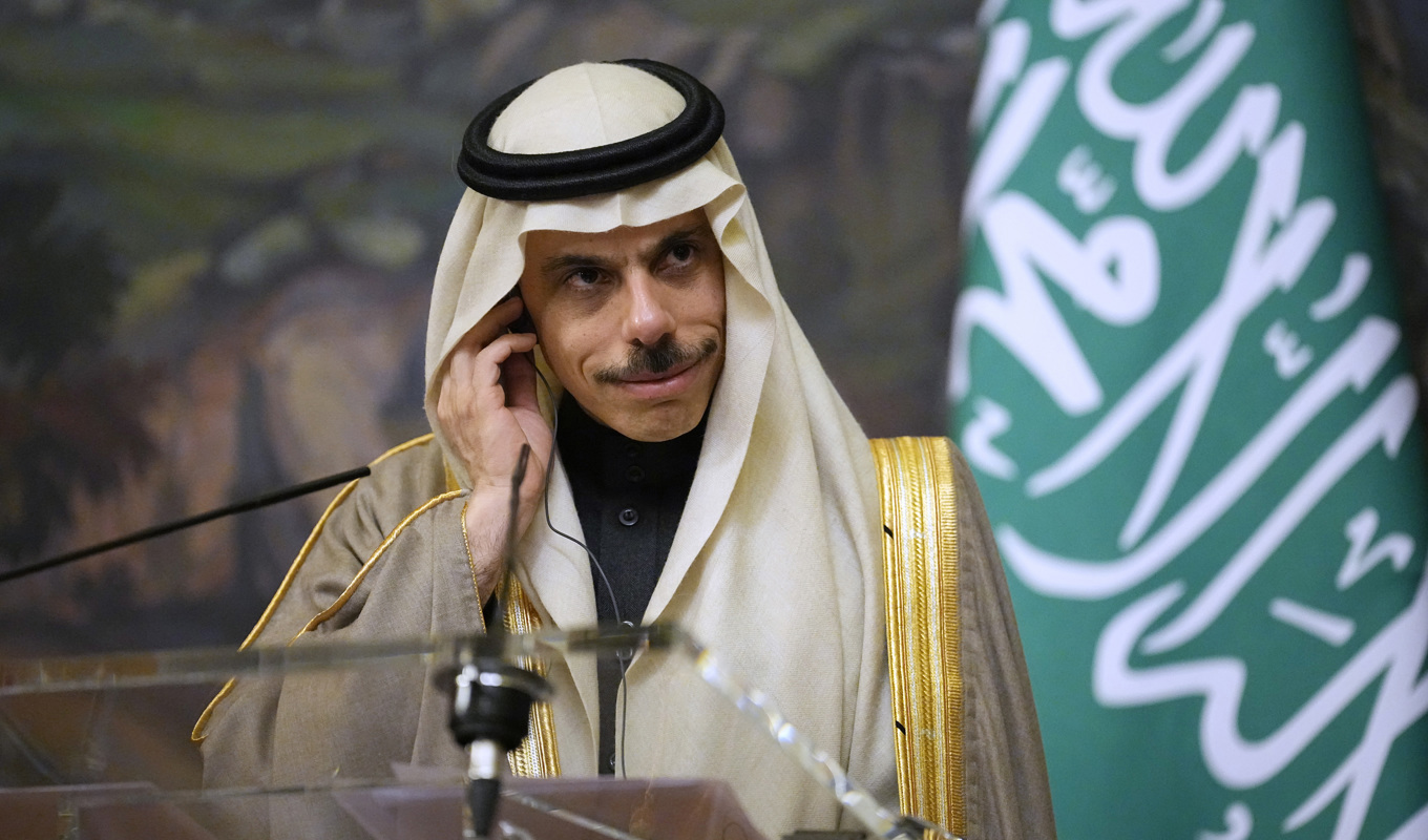 Saudiarabiens utrikesminister prins Faisal bin Farhan. Arkivbild. Foto: Alexander Zemlianichenko/AP/TT