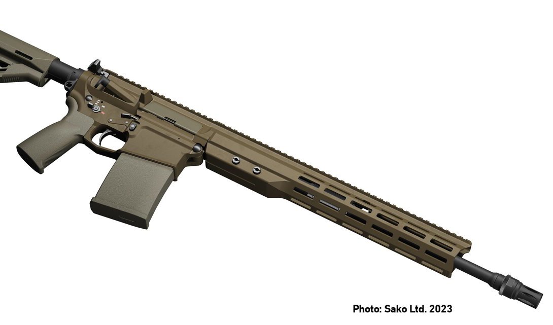 Försvarets nya automatkarbin av finländska tillverkaren Sako. Pressbild. Foto: Sako Ltd