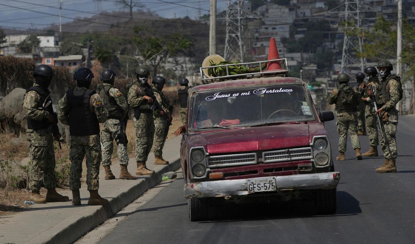 Ecuadors president införde ett liknande undantagstillstånd för ett år sedan. Arkivbild. Foto: Dolores Ochoa/AP/TT
