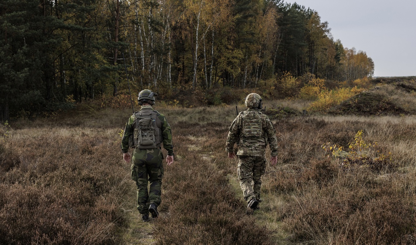 På bilden syns svenska jägarsoldater den 24 oktober 2022. Foto: Jonas Helmersson/Försvarsmakten