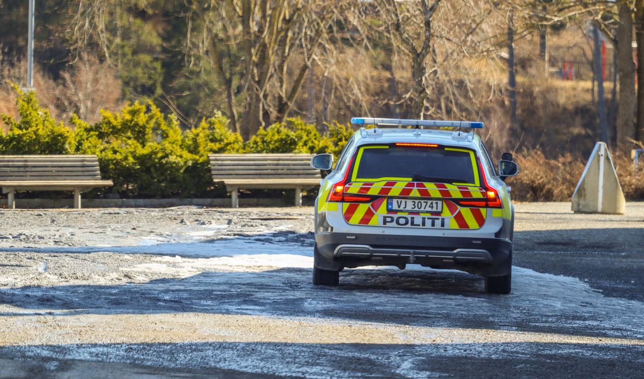 Arkivbild på en polisbild i norska Steinkjer. Foto: Lars Lilleby Macedo/AP/TT