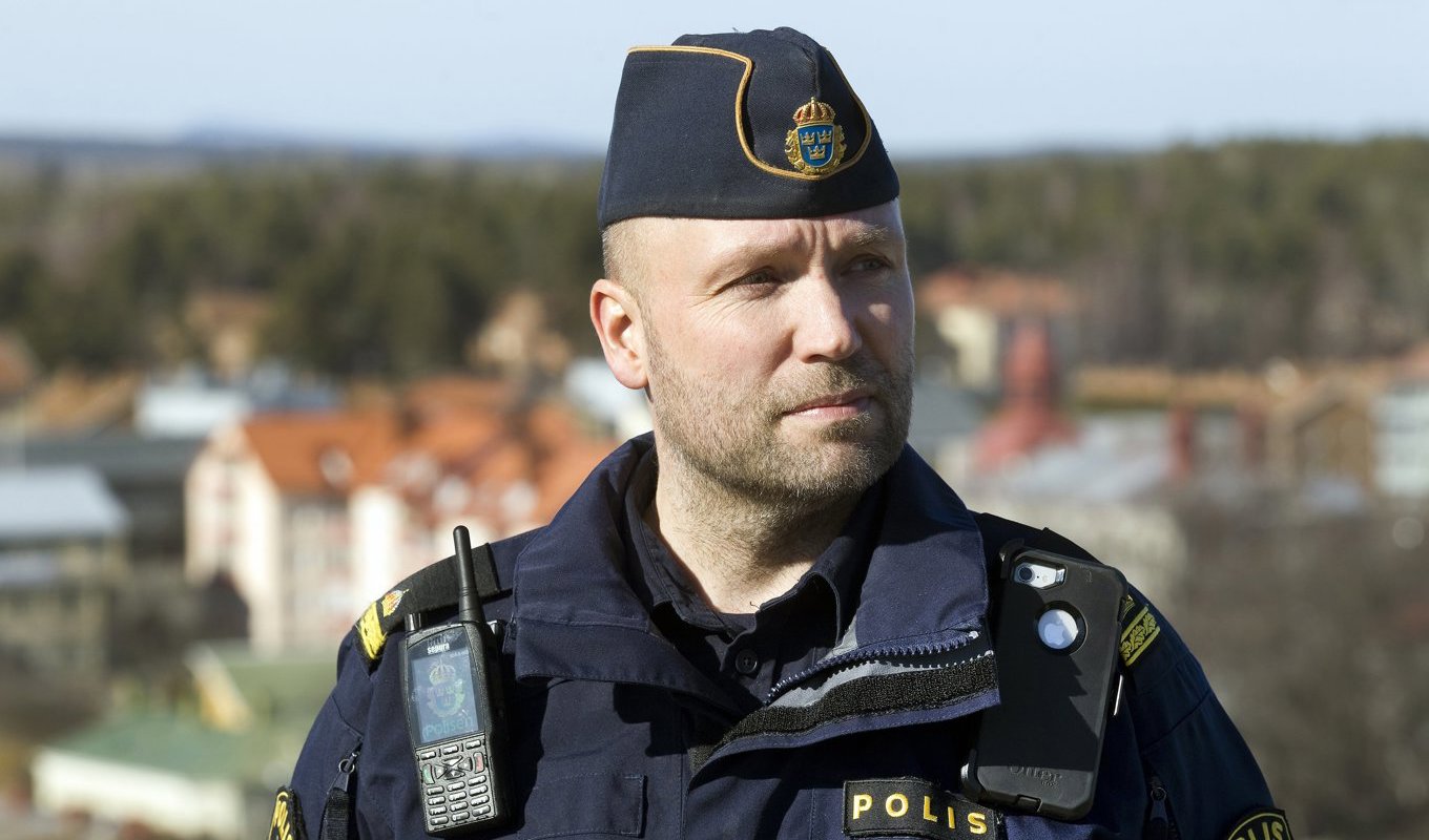 Stefan Zäll, kommunpolis i Söderhamn, säger att läget i staden har varit lugnt efter dödsskjutningen den 28 februari 2022. Foto: Pernilla Wahlman/TT