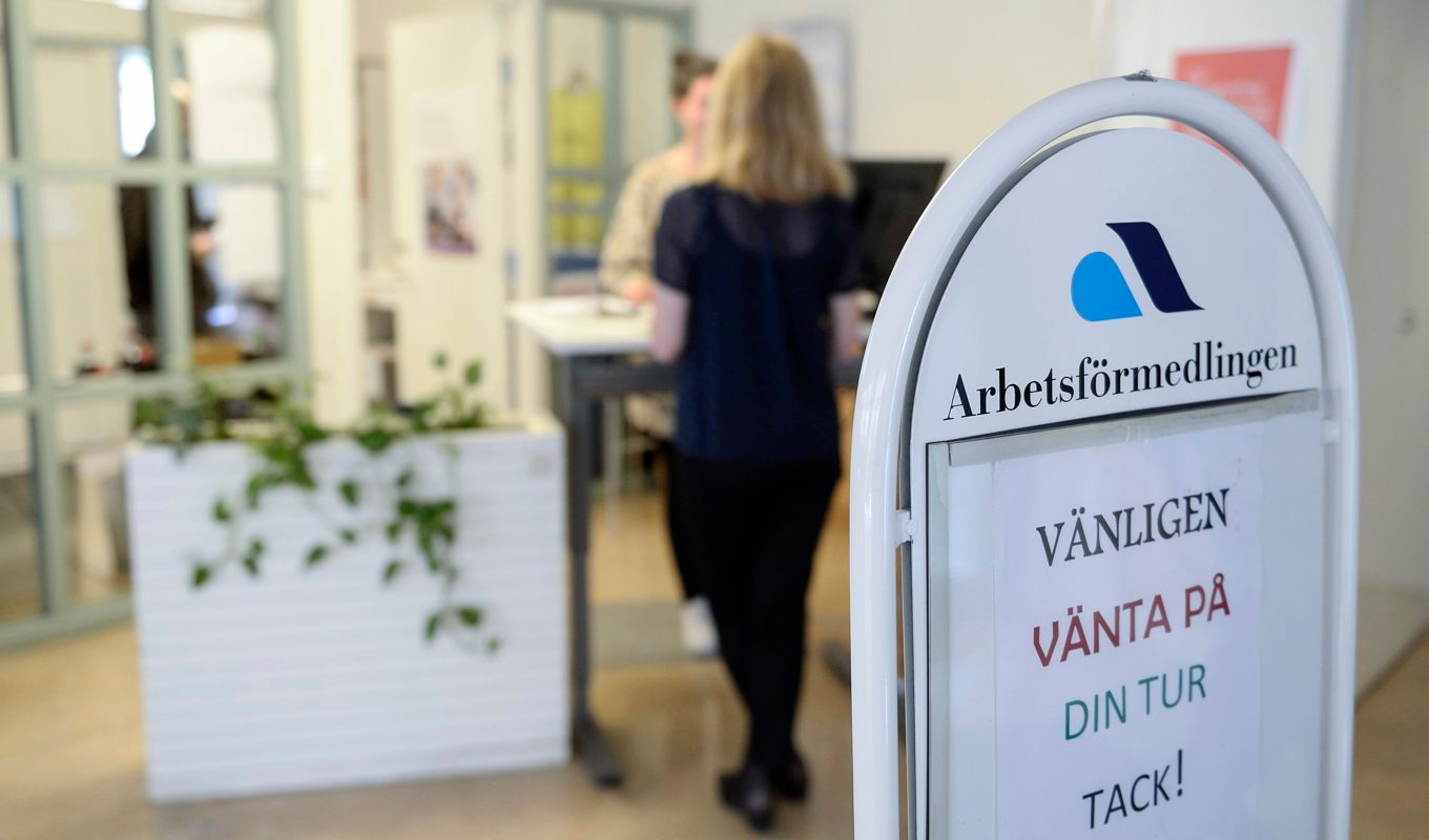Ingen lång kö hos arbetsförmedlingen. Arkivbild. Foto: Bertil Ericson / TT