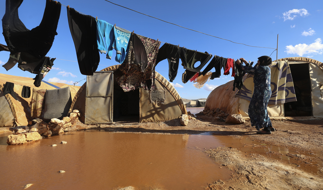 Ett flyktingläger i Idlibprovinsen i Syrien. Arkivbild. Foto: Ghaith Alsayed/AP/TT