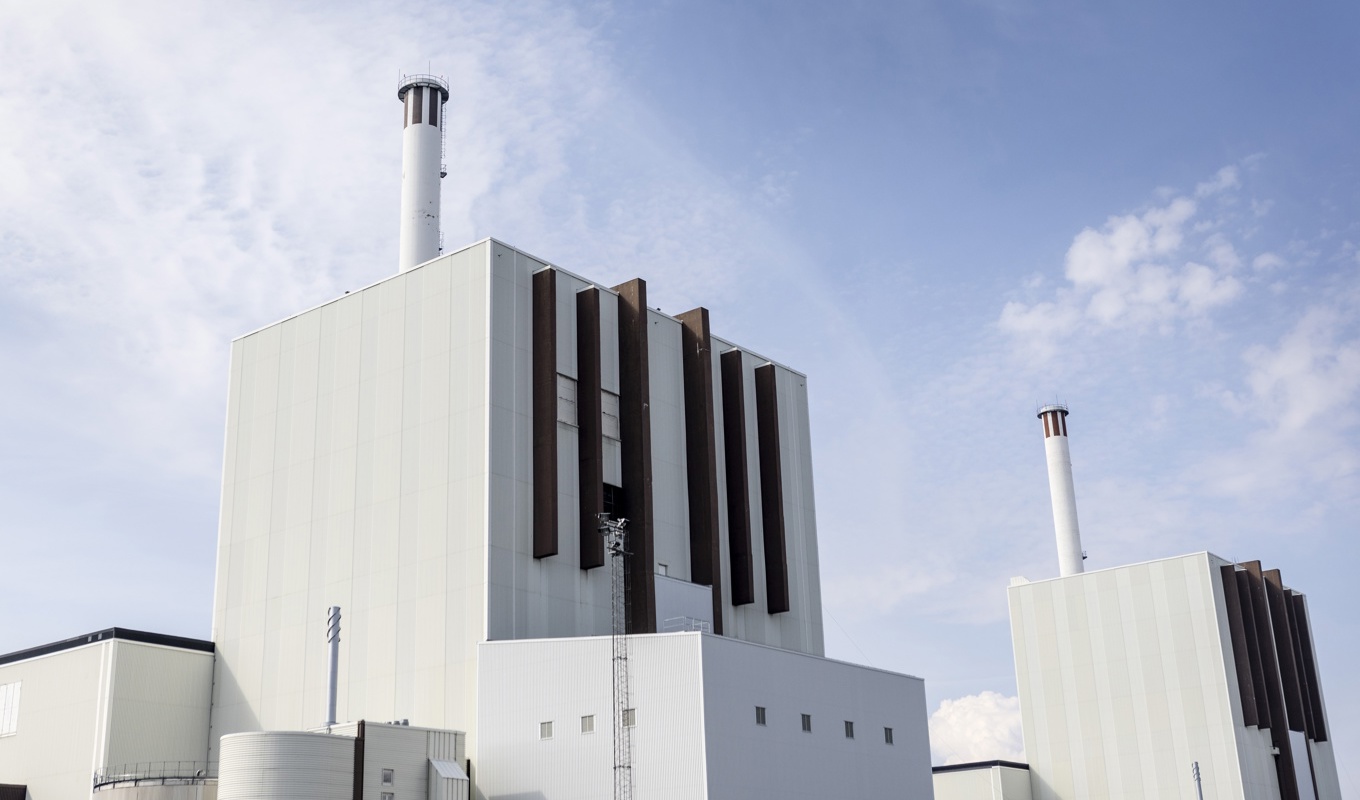 Kärnkraftsreaktorerna Forsmark 1 och 2 vid Forsmarksverket i Östhammar i Uppland. Foto: Christine Olsson/TT
