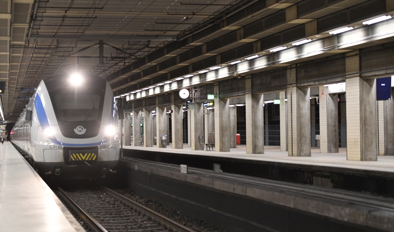 Lokförare hot med en vild strejk i pendeltågstrafiken. Arkivbild. Foto: Alexander Larsson Vierth/TT