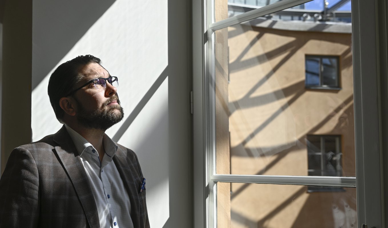 "Jag upplever att våra väljare har en god förståelse för att det tar tid att laga det Sverige som Socialdemokraterna lämnat efter sig", säger SD-ledaren Jimmie Åkesson. Foto: Anders Wiklund/TT